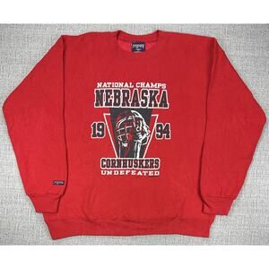Vintage Nebraska Cornhuskers Sweatshirt Sz XL Undefeated Football JanSport 1994